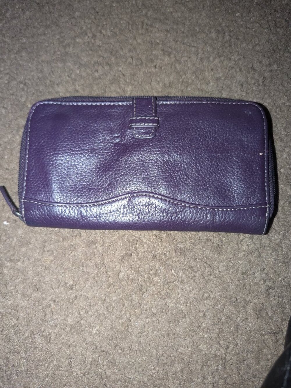 Purple leather wallet